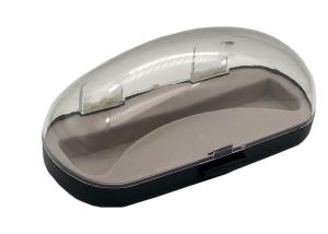 China Transparent Top Black Base Clear Plastic Sunglass Case wholesale