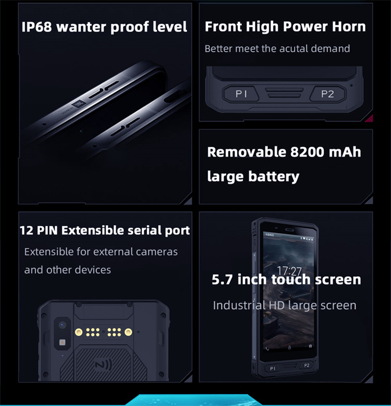 Duniot H6 Industrial Poc Intercom Ex Explosion Proof Mobile Phone IP68
