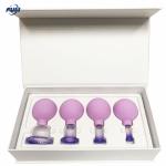 4 Pieces Facial Cupping Set - Vacuum Suction Cups, Silicone Cupping Therapy Set,