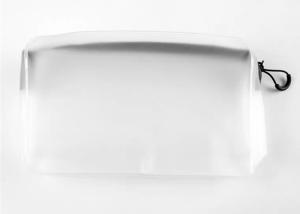China Semi Transparent PVC Cosmetic Bag 1 Zipper Pocket wholesale