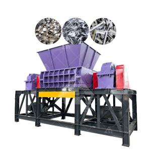 China Aluminum Rim Sheet Metal Shredder TUV Twin Shaft Shredder Machine wholesale