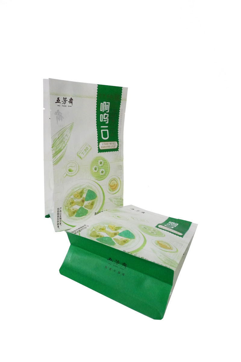 Side Stand Transparent Laminated Pouches Of Frozen Rice Dumpling Plastic Packaging