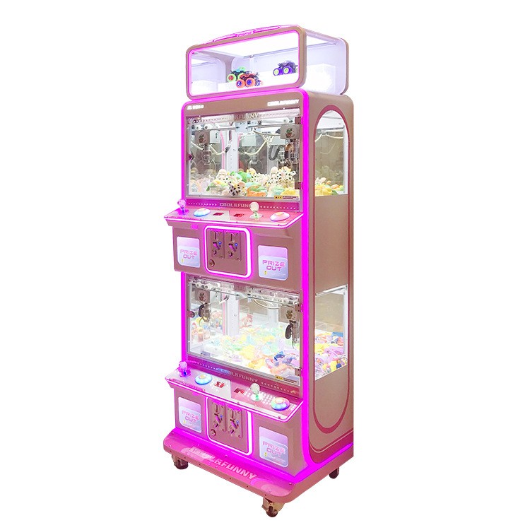 Customized Four Player Crane Doll Claw Machine for Multiplayer Fun at Amusement Park