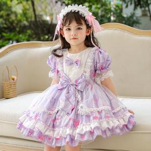 China Lolita Princess Dress Short Sleeved Children's Dress Clothing With Headband wholesale
