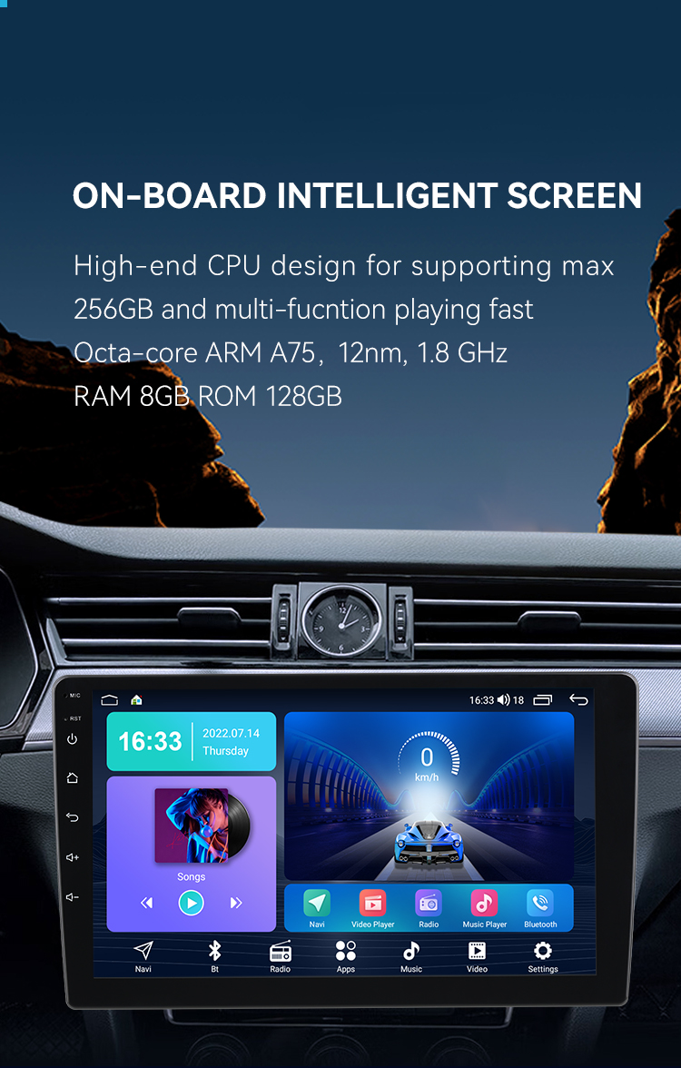 Car Radio Multimedia Video Player Navigation Gps Auto Stereo 9 Inch 2 Din For 2010-2019 Toyota Rush