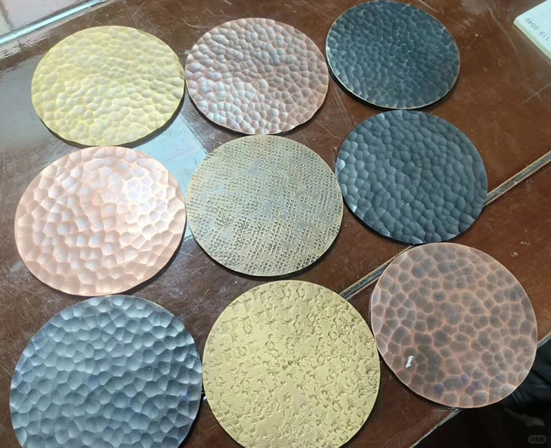 Custom Designs DIY Textured Hammered Metal Sheet Handcrafted Hammered Stainless Steel Sheet
