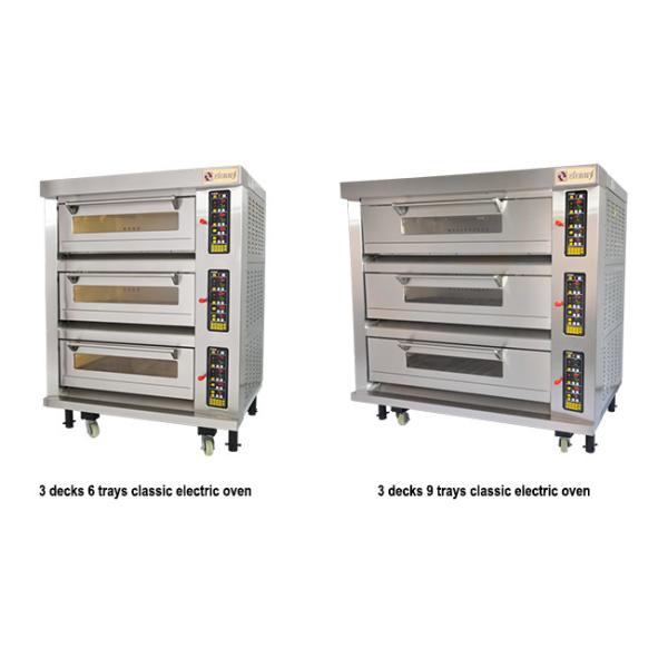 3 Deck Electric Baking Machine 6 Tray Commercial Electric Baking Oven