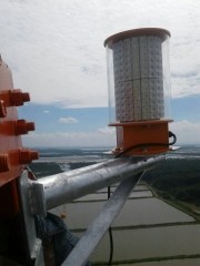 ICAO IP65 Led Aircraft Warning Light White Flash For Towers