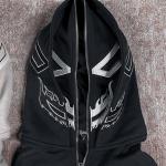 500 gsm Heavyweight Cotton Double Hoods Printed Custom Hoodies Full Face Zip Up