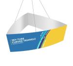 Advertising Triangle Sign Holder Trade Show Hanging Banner 90 X 30cm Custom