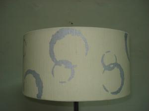 China Faux Linen Bubbles Digital Print Lampshades 3 Gimbal Easy Fit wholesale