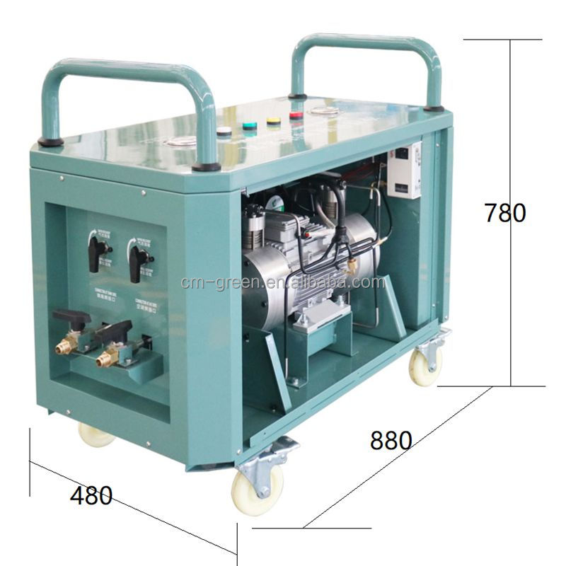 7hp refrigerant residual gas recovery machine ISO tank recovery unit ac recharge machine R134a R22