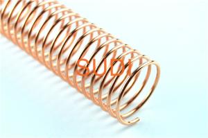China Copper Metal Spiral Binding Coils , 2mm Single Book Binding Wire wholesale
