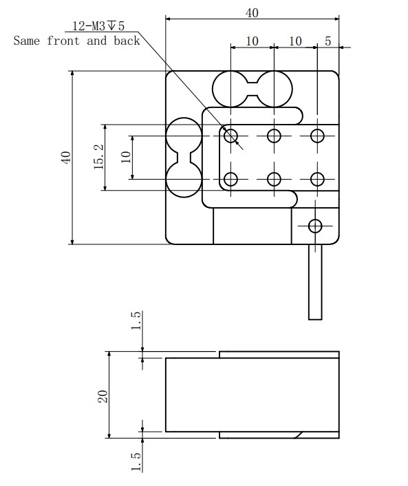 Aluminum 50n 3 Axis Force Sensor , 0.2% Load Cell Pressure Sensor