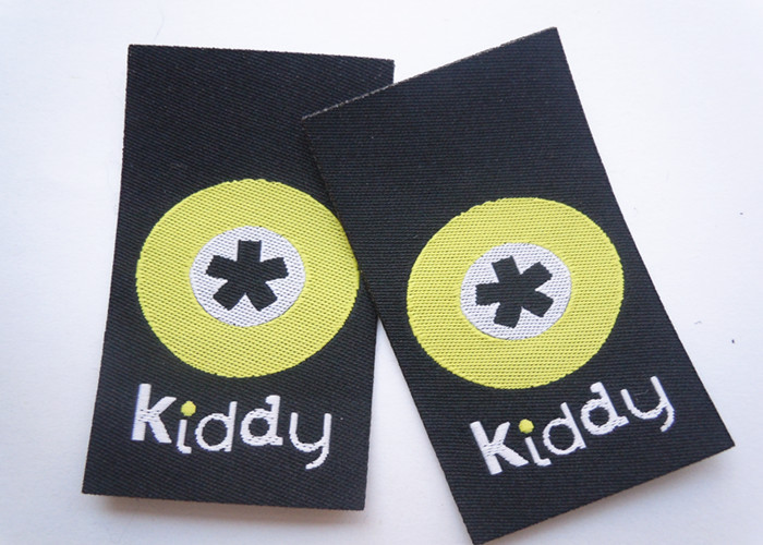 Black Custom Embroidered Name Patches Non Woven With Lightweight