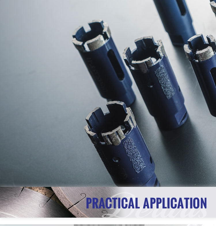 Straight Shank Wet Using Sintered Diamond Core Drill Bit for Granite Stone Drilling