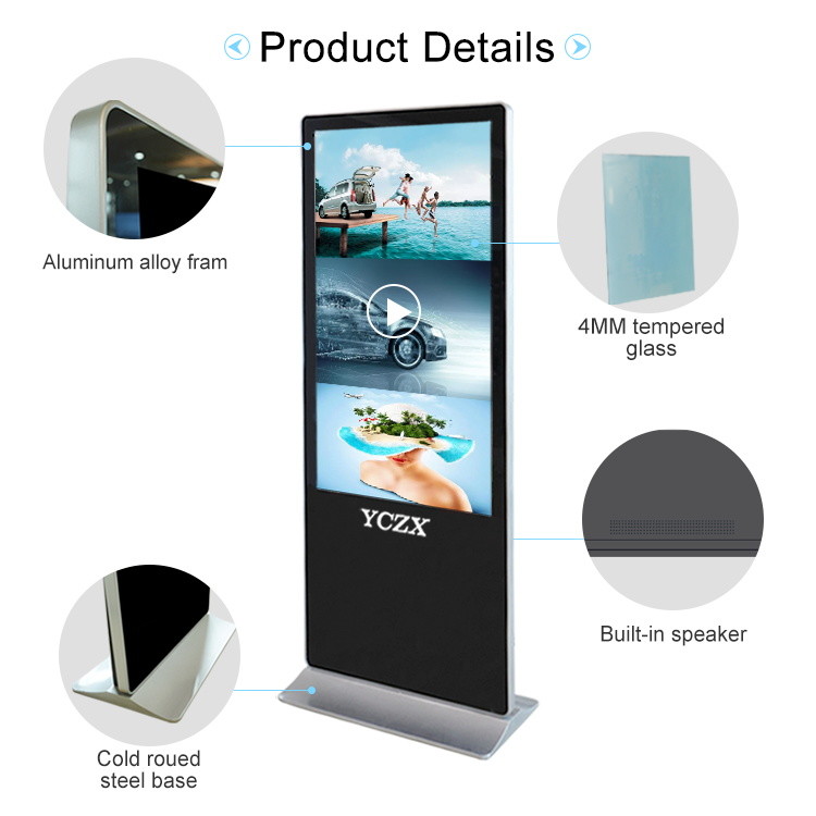 4cm Ultra Thin Touch Screen Kiosk 1980*1020 HD With Aluminum Alloy Frame