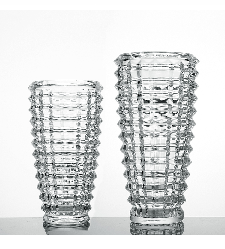 High Quality Window Collection Transparent Clear Engraved Exquisite Glass Vase