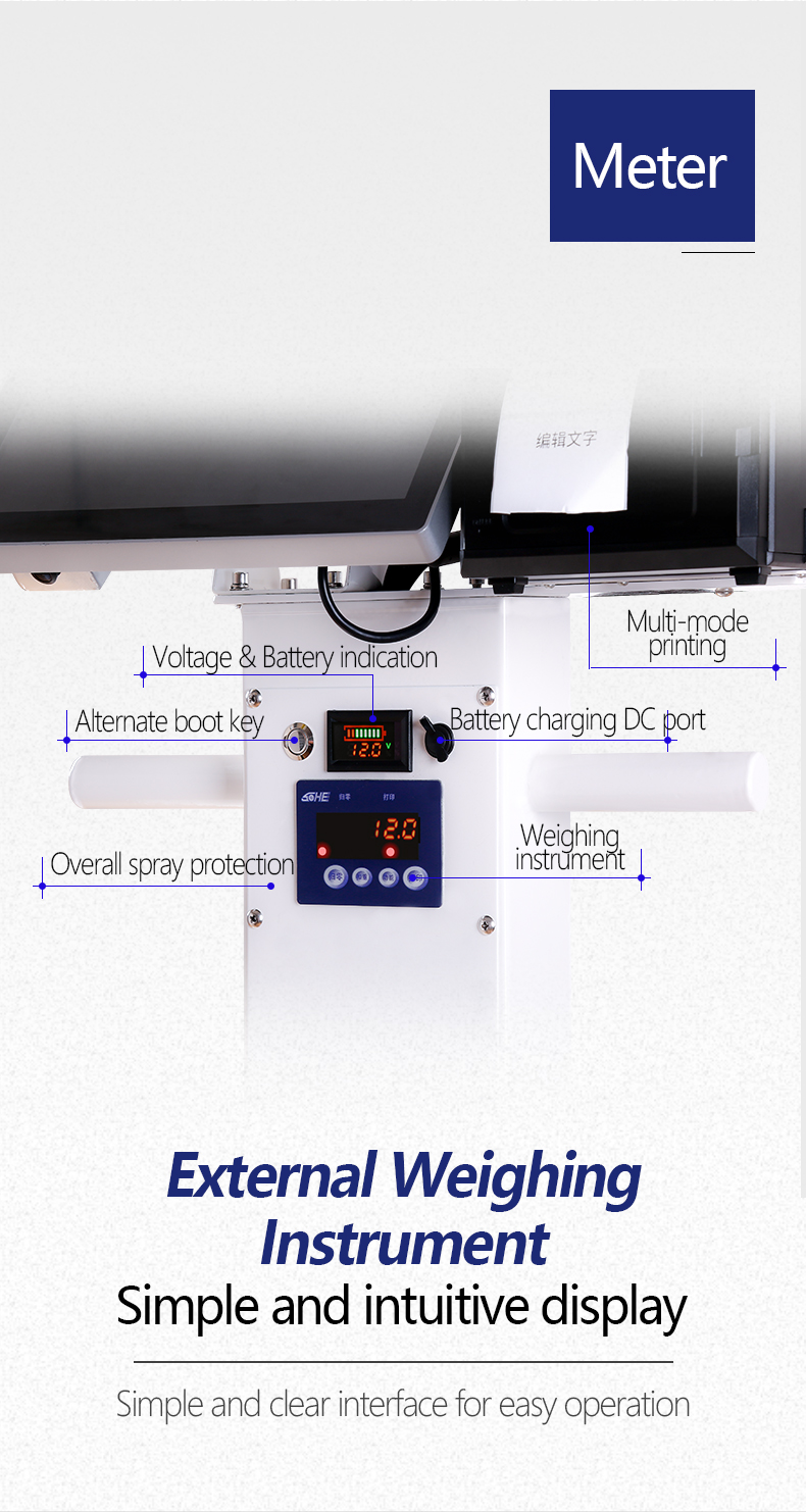 Blue SOHE Y15A Move Printer with 800kg Load Capacity and Touch Screen Network Software