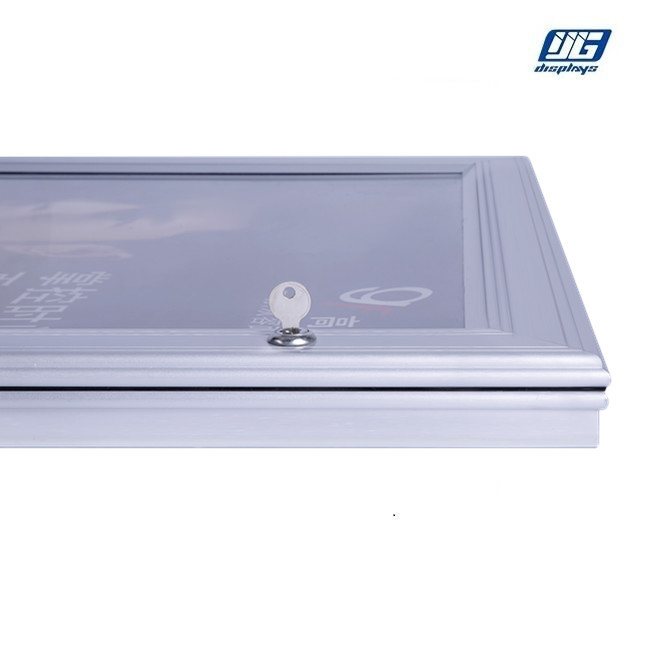 Waterproof LED Advertising Boards Door Open Lockable Silver Frame Silk - Screen Printing LGP