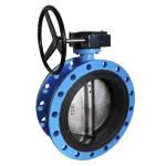 DN100 Butterfly Flange Valve Vulcanized Seated Easy To Install