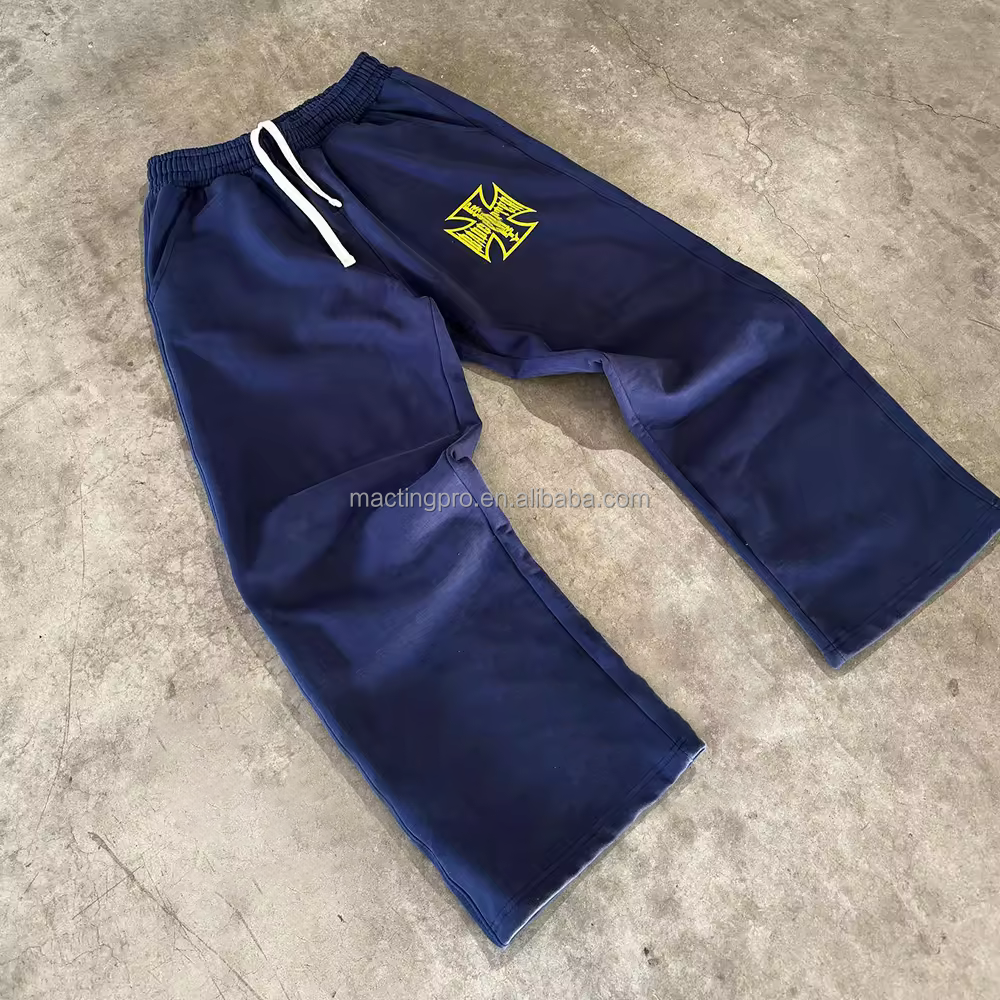Vintage Acid Wash Men's Tracksuits DTG Print Sweat Suit Casual Daily Life Jogger Set