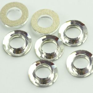 China Ring Shaped Clear Glass Non Hot Fix Rhinestones wholesale