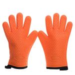 China Customized Waffle Style Silicone Smoker BBQ Gloves Extreme Heat Resistant Waterproof Mitts wholesale