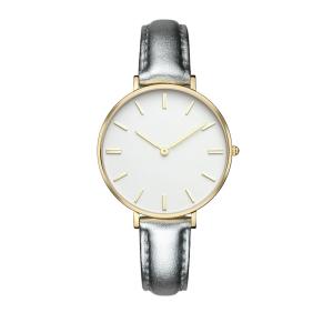China Private Label Ladies Stainless Steel Watches With Genuine Leather Strap wholesale