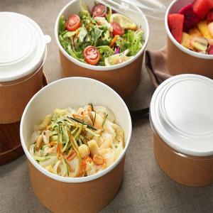 China Disposable printed take away paper salad bowl paper cups for hot drinks paper food cups wholesale