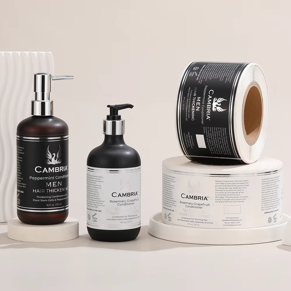 Custom Eco Friendly Waterproof Cosmetic Self Adhesive Labels For Cosmetic Jars