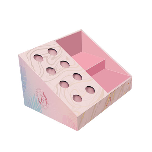 Linen Retail Cardboard Counter Display Boxes Embossing OEM