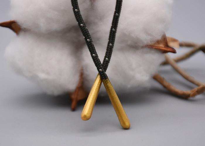 Clothing 10cm Long Rope Custom Drawstring Cord Dripping Shiny Silicone At Both Ends