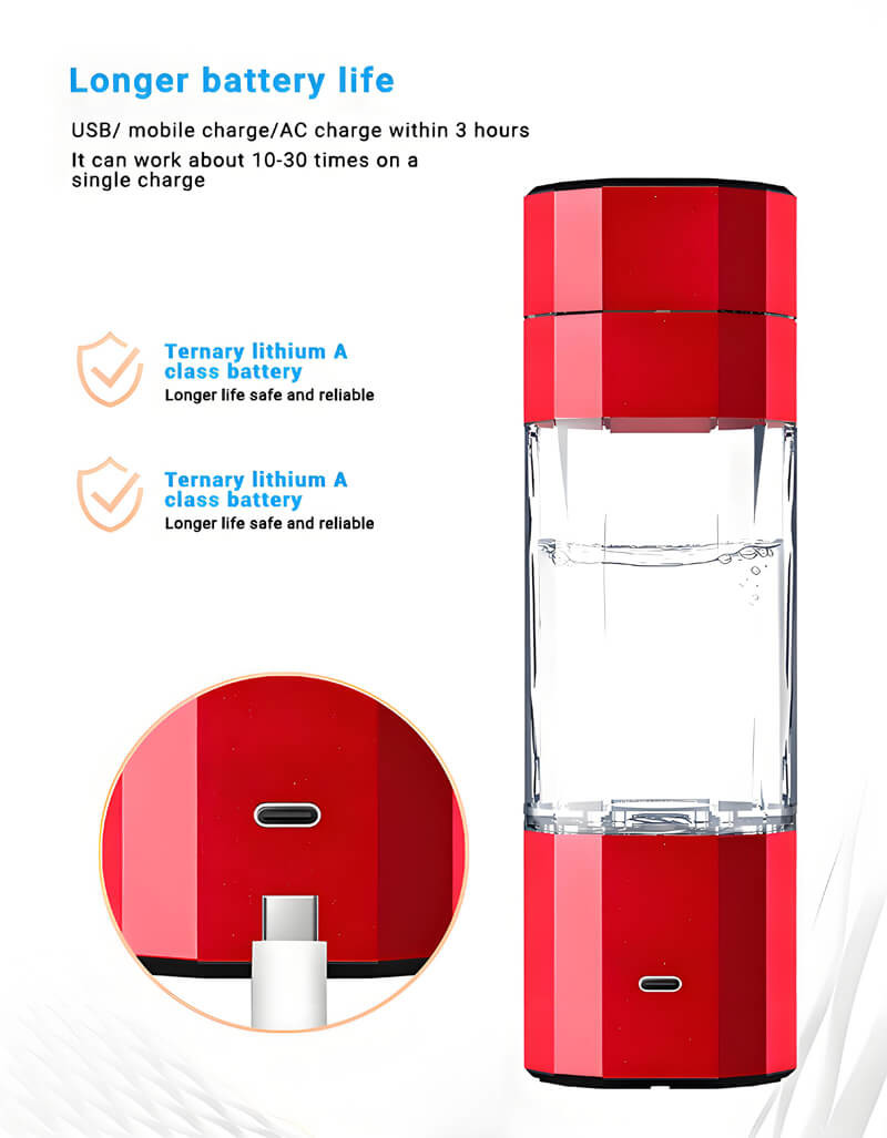 Tritan Hydrogen Generating Water Bottle 6000ppb Hydrogen Health Water Bottle