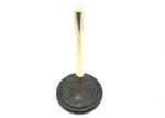 Upright Black Marble Stone Paper Towel Holder Round Metal Pole