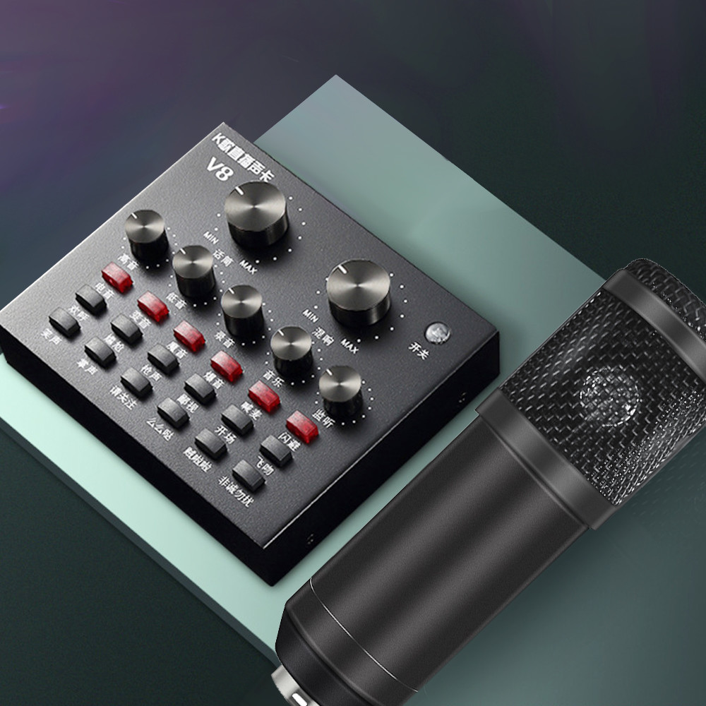 2.5m 1200mah Audio Technica Sound Card , Mixer V8 Audio Usb Live Sound Card