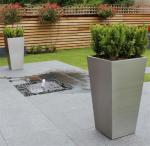 Brushed Tapered Stainless Steel Planter Box 45-120cm
