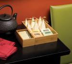 5 Pieces Bamboo Storage Organizer Box , Wooden Drawer Dividers Organizers