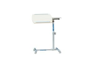 China Tilt-Top Medical Adjustable Overbed Bedside Table With Wheels wholesale