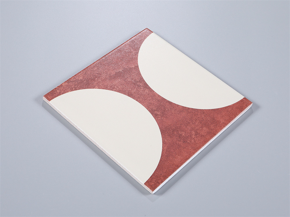 Wear-Resistant Red 20x20cm Inside Floor Ceramic Rustic Tiles For Dining Room And House 4 Styles