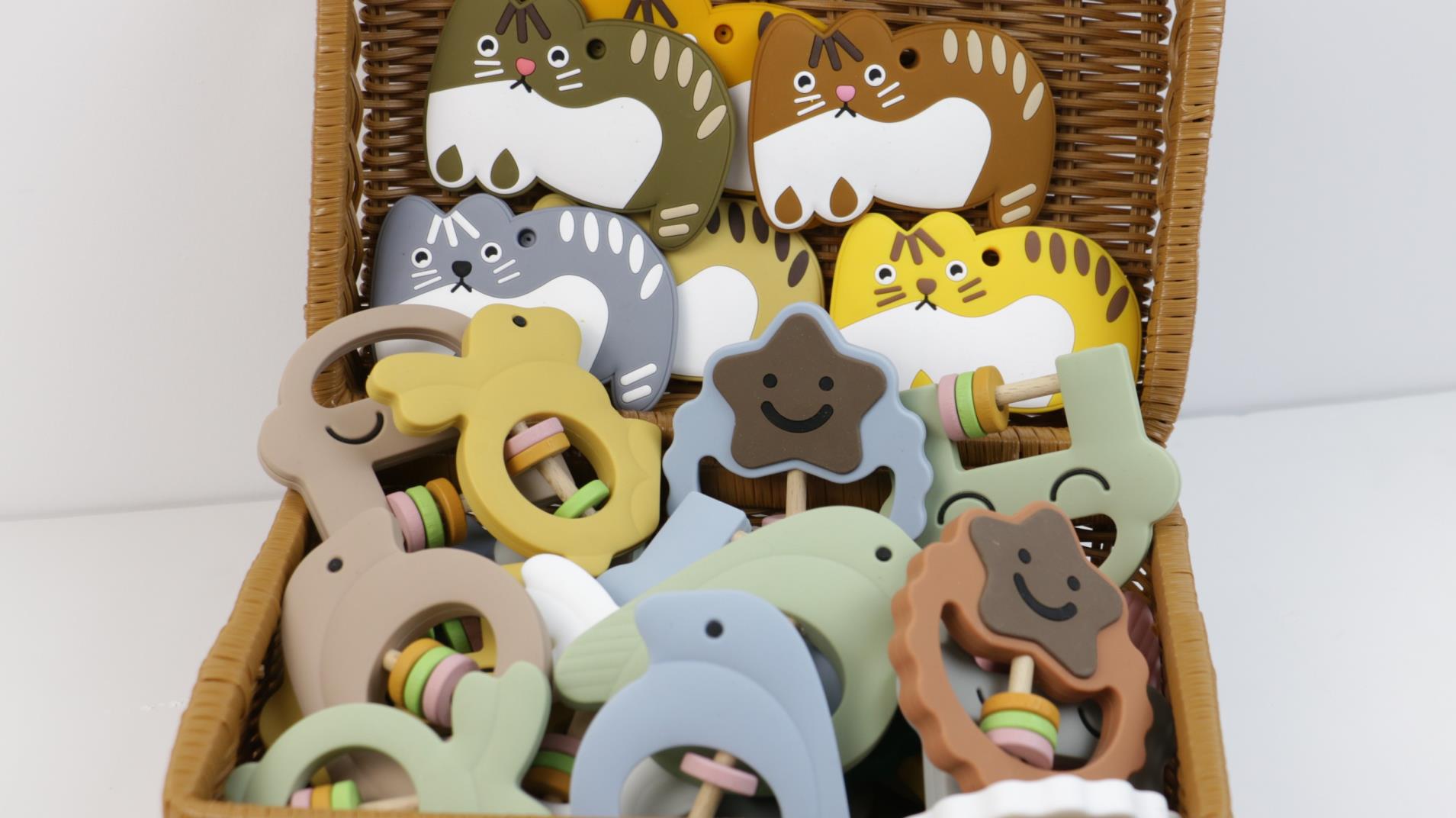 Food Grade Kids Silicone Puzzle With Letters Alphabet Shape