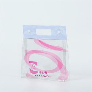 China Button Transparent Storage PVC Cosmetic Bag wholesale