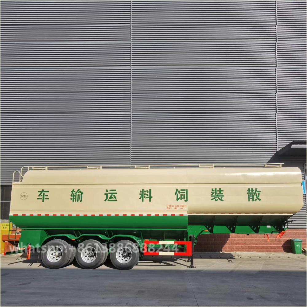 Best Seller 65000 Litres Bulk Feed Semi Truck Feed Carriage Animal Feed Transport Semi-trailer