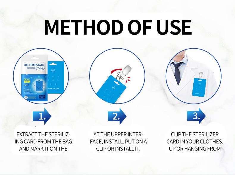 9×6CM 240mg Chlorine Dioxide Disinfection Cards