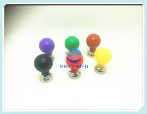 China Chest Reusable ECG Electrodes Nickel Metal Material Adult Din 3.0 / 4mm 6 Color Bulbs wholesale
