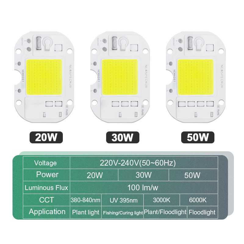 Customized Brightness Chip LED COB Module Driverless Lamp Beads For Foold Light