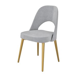 China ODM Fabric Dining Room Chairs Ergonomic Grey Upholstered Dining Chair wholesale