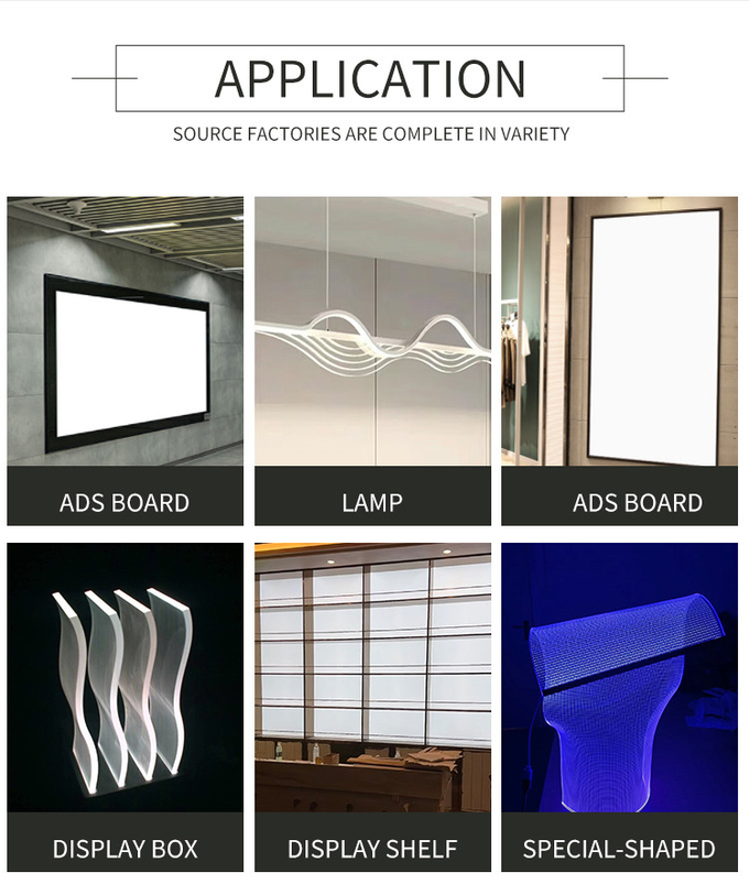 92% Light Transmittance LGP Acrylic Sheet With Chemical Resistance For Led
