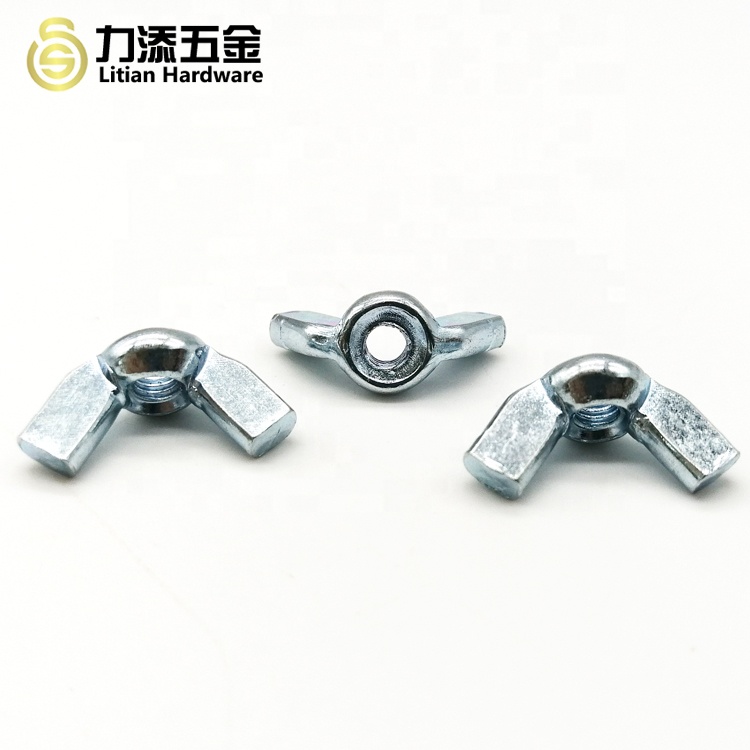 M8 Metal Wing Nut Cold Forged SUS316 Material White Stamping