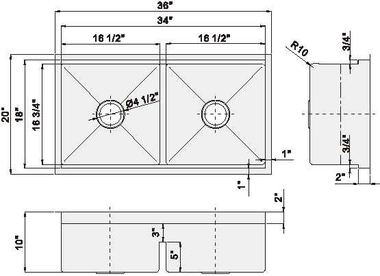 Double Big Bowl Low Divide Sink Fast And Easy Drainage With Pitched Sink